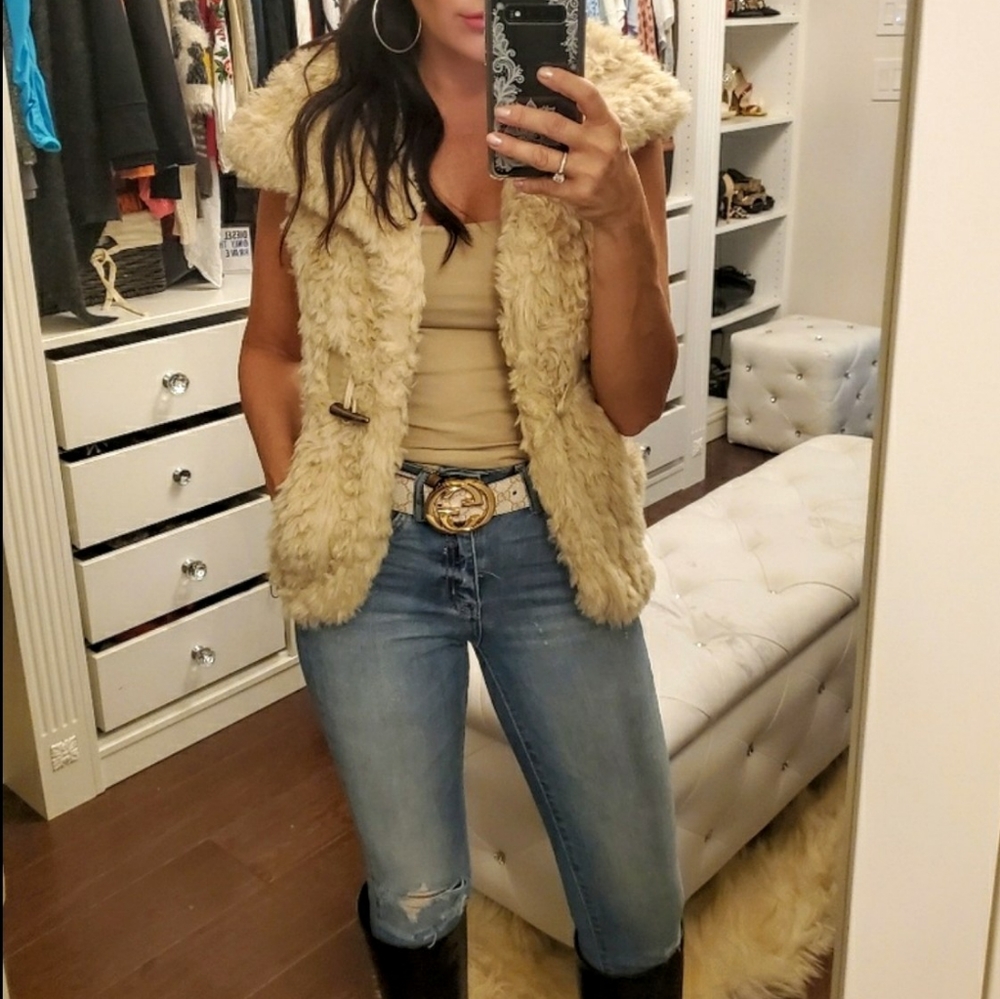 Armani exchange faux sheep fur vest - PRICE DROP!